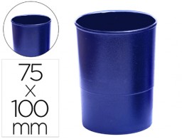 Cubilete portalápices Q-Connect plástico redondo azul opaco